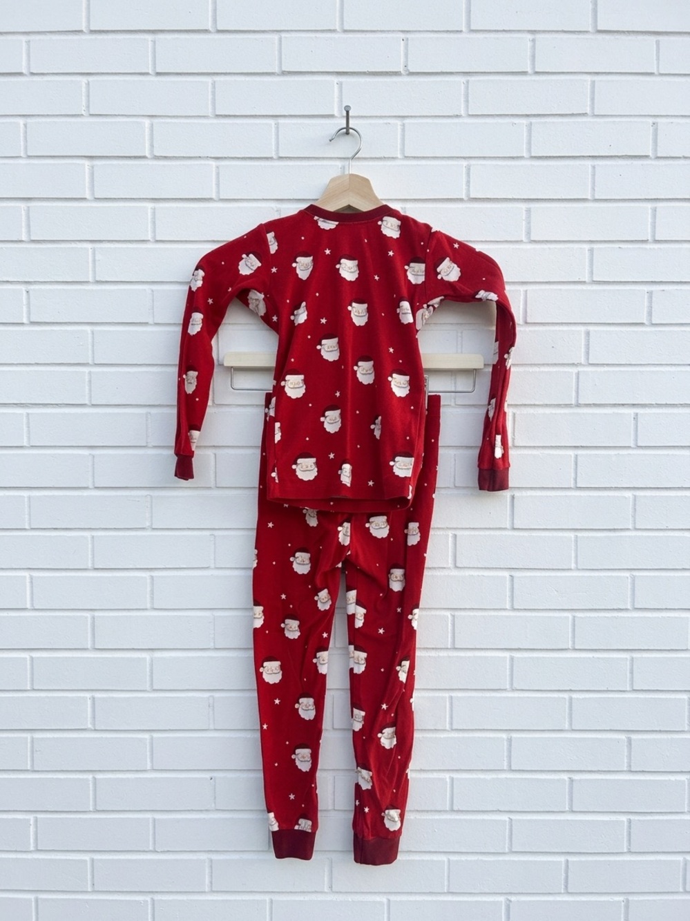 Petit Lem Holiday Kids Red Santa Print 2-Piece Pajama Set Size 6